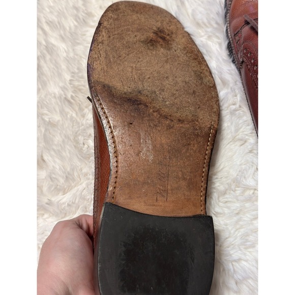 NETTLETON Lehigh Wingtip Oxford Dress Shoes Leather Brown Brogue Menswear